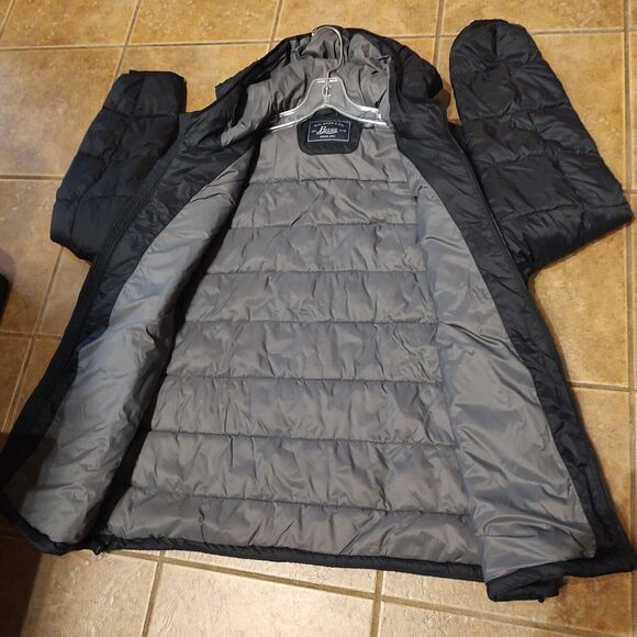 GH Bass & Co Hooded Puffer Outdoor Jacket Men's Size XL Black Full Zip Up - Picture 5 of 8